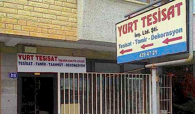 tesisatçının sokaktan görünüşü